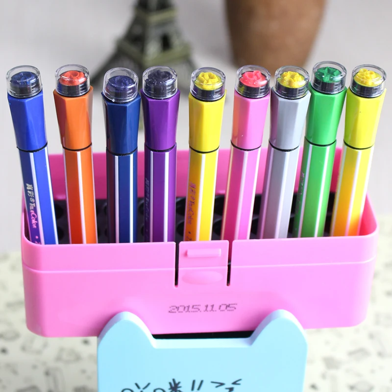 2183 Stamp Water color Pens 12 18 24 36 Assorted Colors Student art drawing graffiti for