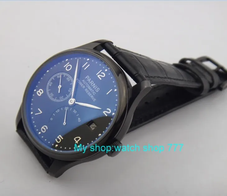 

43mm PARNIS Asian ST2505 Automatic Self-Wind mechanical movement men watches power reserve Auto date Mechanical watches pa144-8A