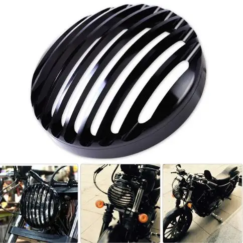 

High quality 5 3/4" CNC Headlight Grill Cover For Harley Sportster XL 883 1200 XL 1200C Iron Custom 2004-2014 Headlamp Cover