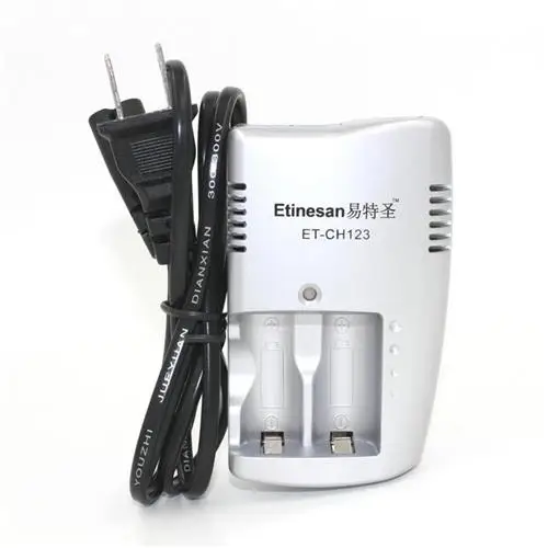 ETINESAN 16340 зарядные устройства для аккумуляторов CR123A прямые литиевых подходят