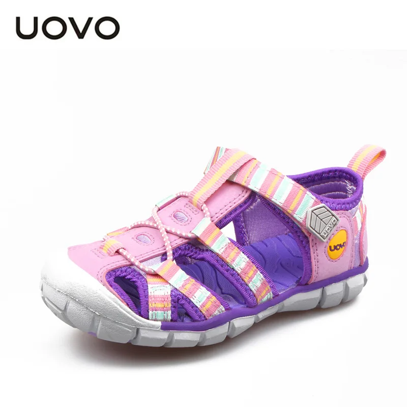 Uovo Coloful ткань Новое поступление детские сандалии обувь Детская летняя sandalen модные дизайнерские сандалии для девочек и мальчиков