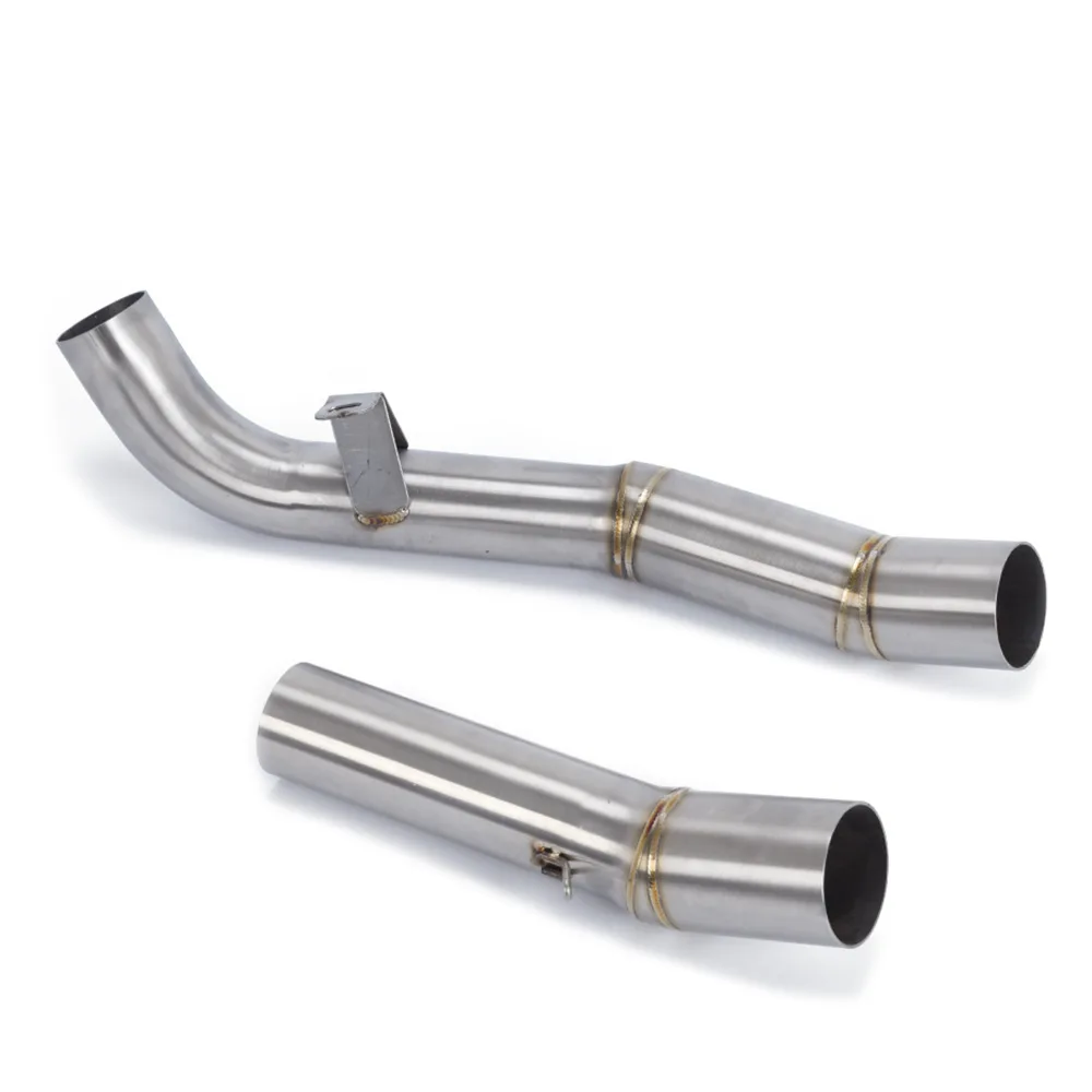 Motorcycle Exhaust Middle Connect Pipe Round Link Pipe Muffler