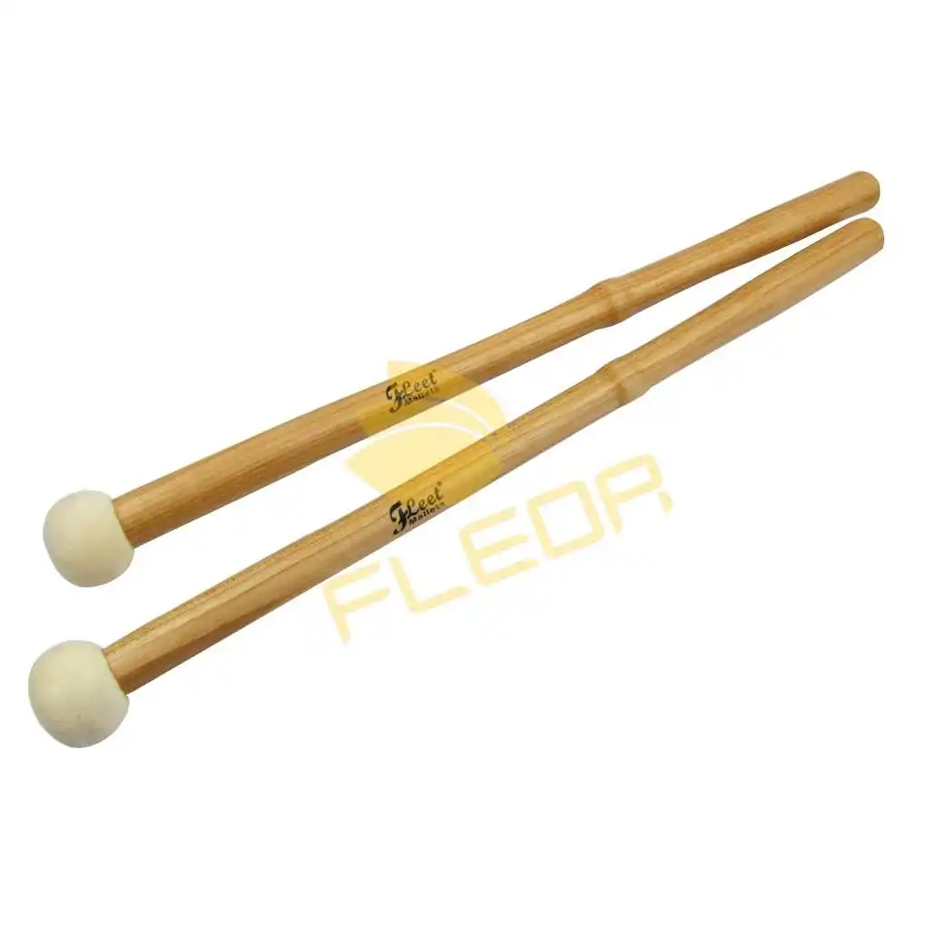 1 Pair Timpani Mallets Percussion Mallets Drumsticks Walnut Wood Handle