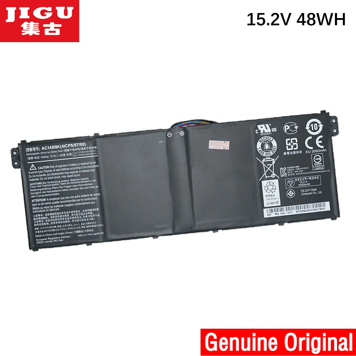 JIGU оригинальный ноутбук Батарея 4ICP5/5KT KT.0040G.004 для Acer Aspire E5 771G V3 111A V5 122 R3 131T 132 371 ES1