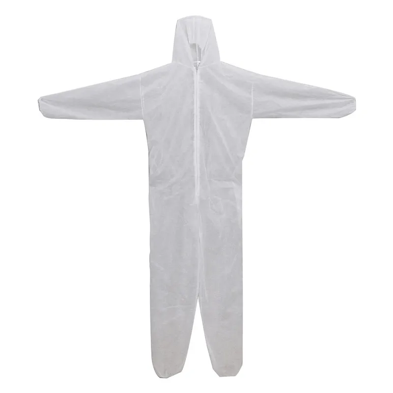 

Disposable Coverall Dust Spray Suit Siamese Non-woven Dust-proof Clothing White Labor Safely Security Protection Clothes