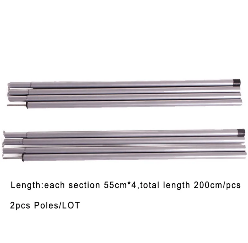 Sun Shade Accessories 2pcs Length 200cm galvanized steel pipe sunshade