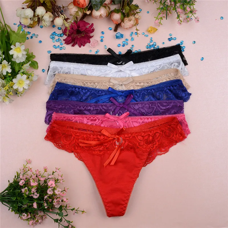 Gstring v lace dengan renda celana dalam v string 