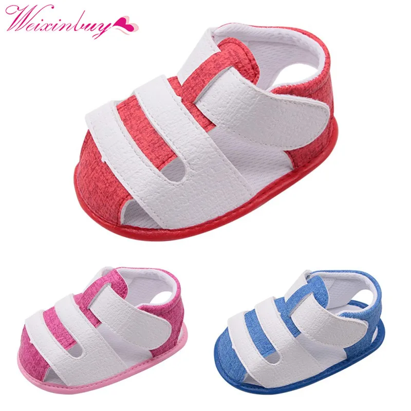 

PU Baby Girl Sandals Fashion Summer Baby Shoes Cotton Soft Slip Sandal For Girls Beach Baby Boy Sandals