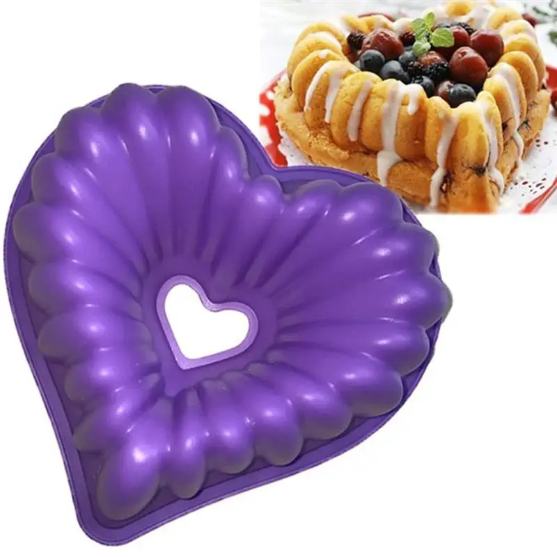 DIY Cake Mould Love Heart Shape Cake Mold Silicone Freezing And Baking