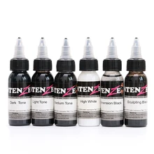 6 шт./компл. татуировки подачи чернил 30 мл/бутылки Топ пигмент для Средства ухода за кожей Книги по искусству Комплекты для татуировок поставки