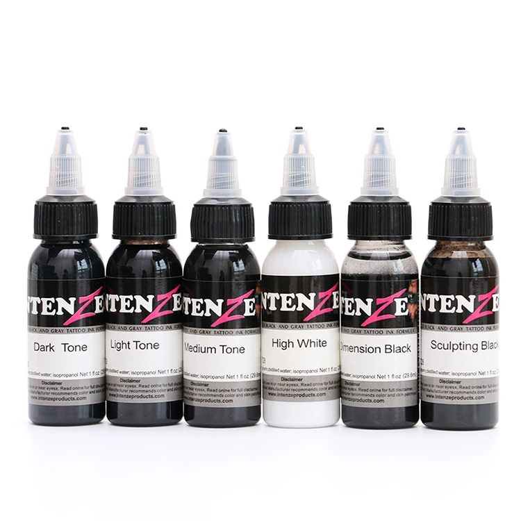 6pcs/set Tattoo Ink Supply 30ml/bottle Top Pigment for Body Art Tattoo