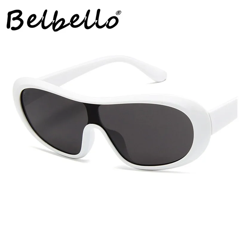 Belbello Round Sunglasses Women Fashion Goggle Sunglasses Men European Wrap Vintage Sunglasses Adult Model Plastic UV400