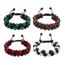 Серебряный 1 шт. для мужчин женщин 8 мм вулканическая порода чакра бусины эластичные натуральный камень браслет жемчуг мужской браслет pierre naturelle@ SL