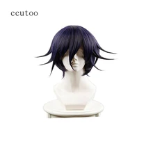 Ccutoo Danganronpa V3: Killing Harmony Ouma Kokichi 35 см черный фиолетовый микс короткие косплей парики термостойкие синтетические полные волосы