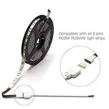 Аксессуары для подключения светодиодной ленты 5 контактный провод со штекерным соединителем для электрического кабеля для гибкого 5050 RGBW/RGBWW светодиодный световая полоса 7 пакет