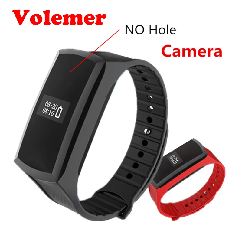

Volemer Mini Camera x18 Smart band HD 1080P No Hole Mini Camcorder Pedometer Smart Wristband Video Recording Bracelets Mini Cam