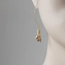 SRCOI минималистичные серьги-кольца золотого и серебряного цвета, простые абстрактные Длинные металлические серьги для женщин, шикарные вечерние серьги