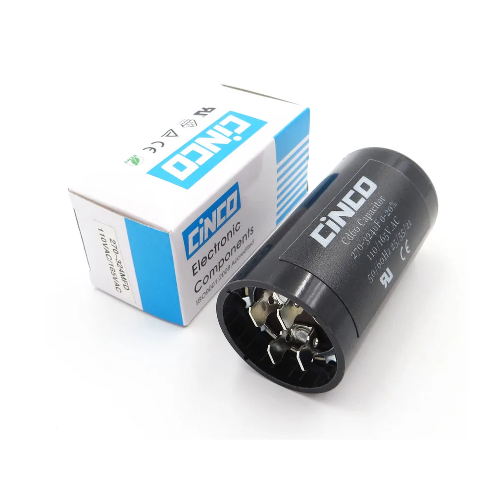 

270-324uF 110V 125V 165V CD60 Motor Start Capacitors Motor Starting 270-324 mfd uf mf Compressor HVAC Electrolytic 110VAC 125VAC