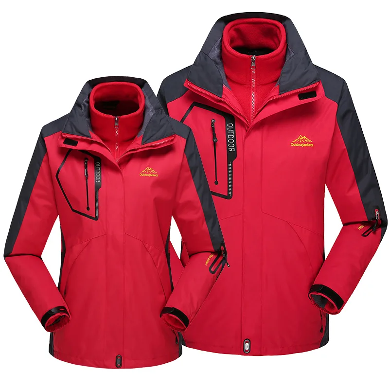 3 In 1 Two piece Outfit Hiking Jacket Plus Size Outdoor Man Mountain