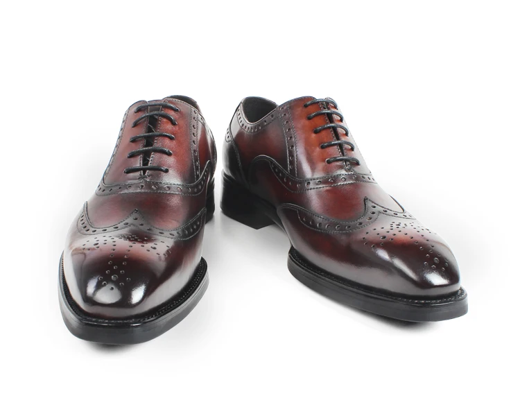VIKEDUO/мужские оксфорды ручной работы с перфорацией типа «броги»; коричневые Свадебные офисные вечерние туфли из натуральной кожи; роскошная мужская обувь; Zapato de Hombre