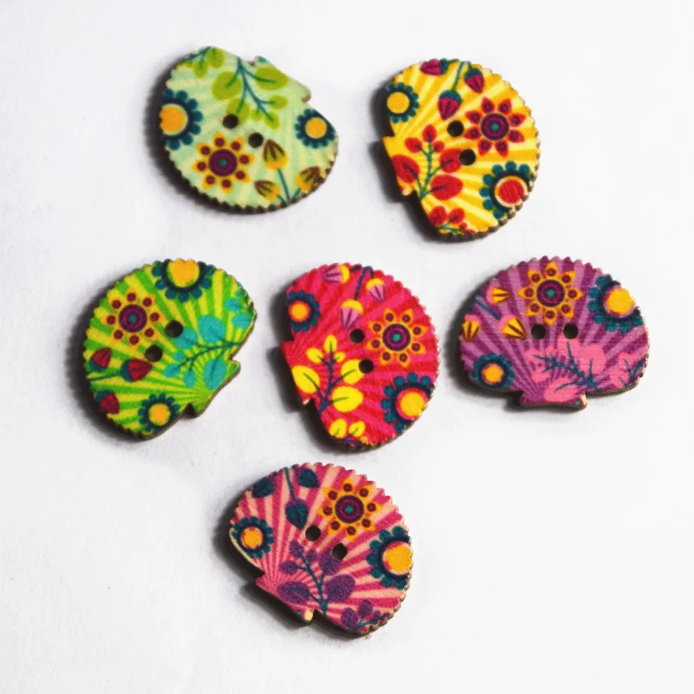 50pcs mixcolor Mushroom Decorative Buttons Sewing Buttons Scrapbooking