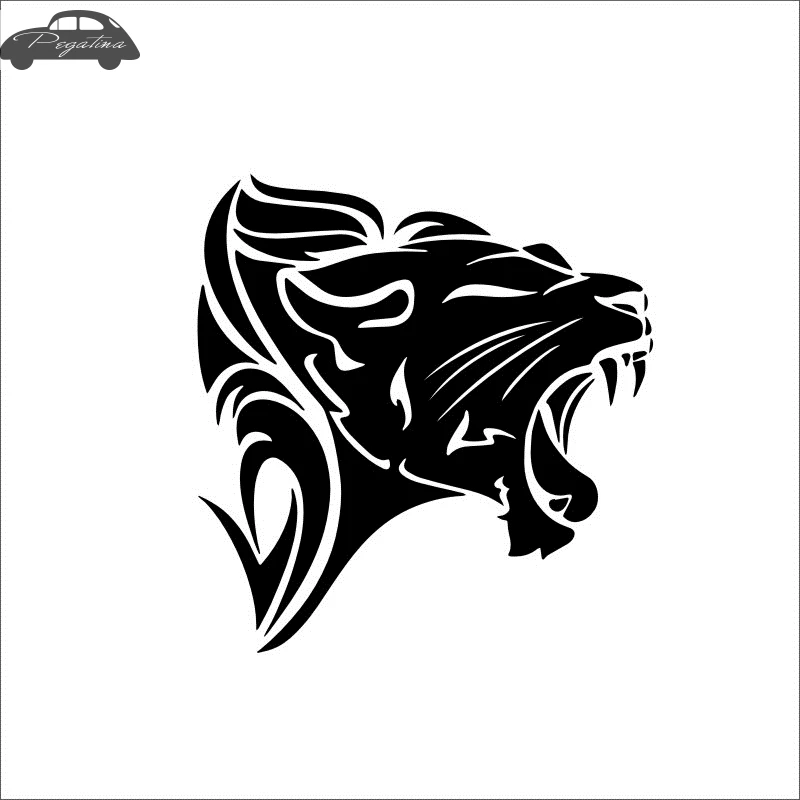 Pegatina lion Decal Cougar Car Sticker Car Posters Vinyl Wall Decals Quadro Parede Decor Mural Wild Animal Sticker 719