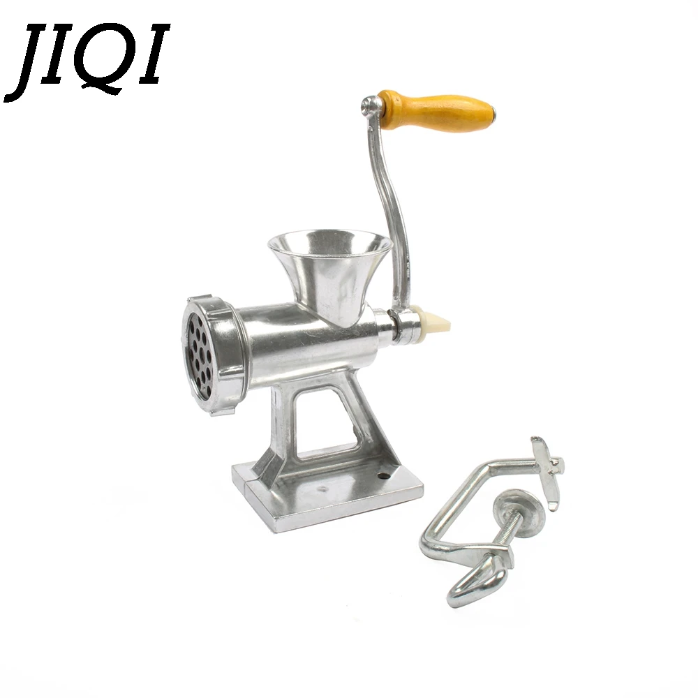 

JIQI Multifunctional Meat Slicer Manual Noodles Grinder Mincer Sausage stuffer Machine Table Hand-Crank Kitchen Miller Chopper