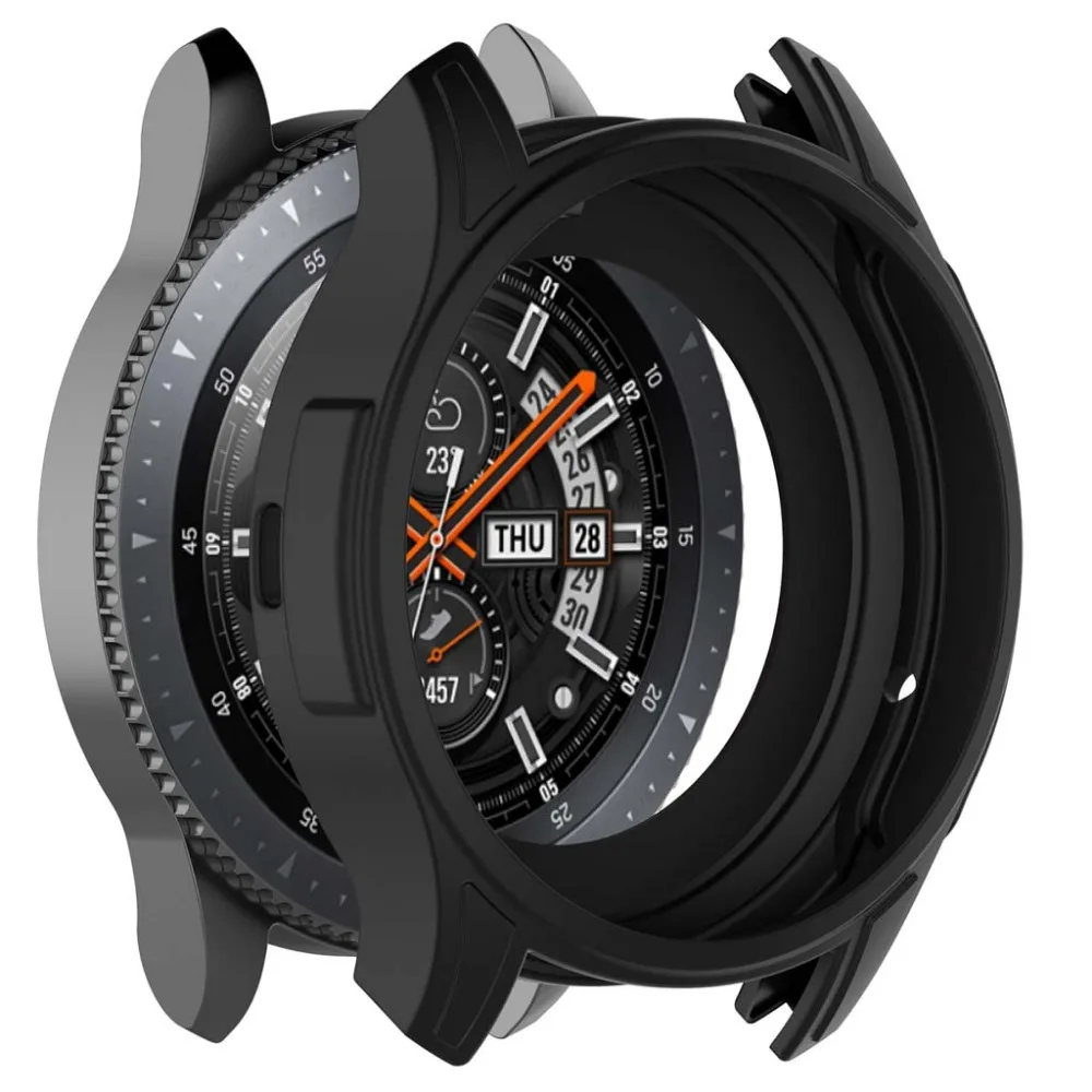 Силиконовый мягкий защитный чехол для Samsung Galaxy Watch 46 мм Gear S3 Frontier|Смарт-аксессуары|