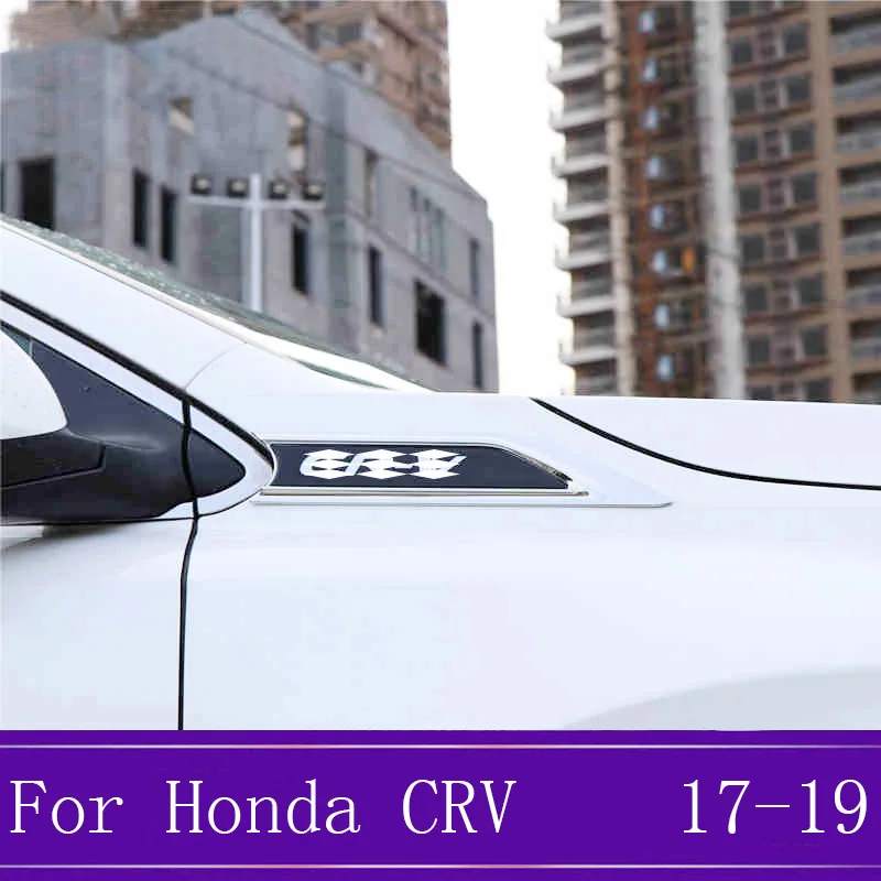 

2Pcs/set ABS Chrome Car Styling Leaf Plate Side Mark Decoration Cover Car Accessories Fit For Honda CRV 2017 2018 2019