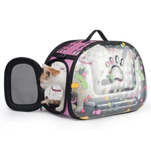 Pet Travel Carrier Shoulder Bag Folding Portable Breathable Outdoor Bag Pet Carrier Footprint Dog Pet Cat Puppy Carrier