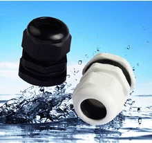 PG7 Cable Gland Connector Waterproof Nylon Plastic for 3-6.5mm Cable CE high quality with rubber ring 10PCS