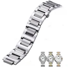 Браслет Neway из нержавеющей стали для часов Cartier Ballon Bleu, серебристый, розовое золото, ремешок для часов, браслет для мужчин и женщин, ремешок для часов 9 мм, 11 мм, 12 мм