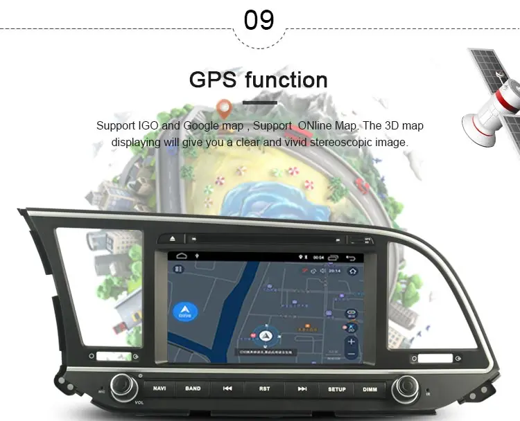 Flash Deal JDASTON Android 9.1 Car DVD Player For Hyundai ELANTRA 2016 2017 WIFI GPS Navigation 2 Din Car Radio Stereo Multimedia RDS Map 10