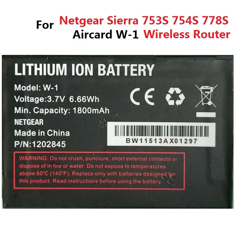 3.7V Battery for Netgear Sierra Wireless Router Aircard W-1 W-3 W-5 W-7 W-10 1800mAh 2000mAh 2500mAh 2930MaH 5040mAh Accumulator