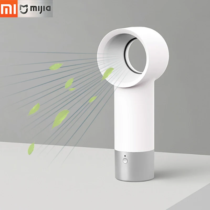 Xiaomi Happy Life ручной вентилятор Bladeless USB Миниатюрный Настольный Электрический вентилятор аккумуляторная батарея вентилятор охлаждения для путешествий офиса