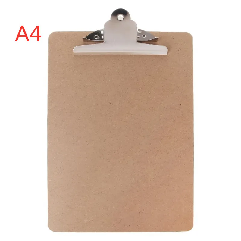 Портативный А4/А5 деревянная доска для письма с зажимом для бумаги, для офиса, школы, канцелярские принадлежности - Цвет: Оранжевый