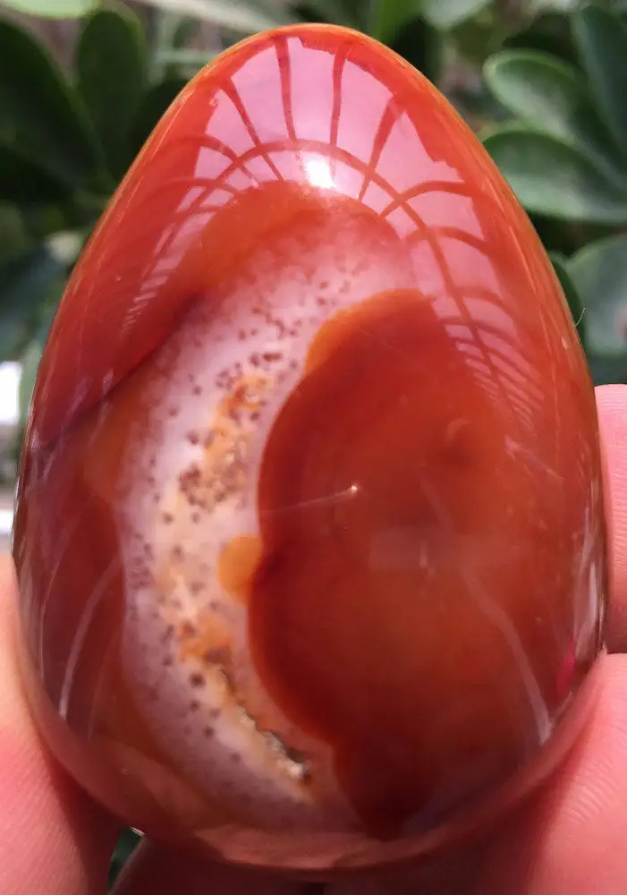 

ddh001458 NATURAL RED CARNELIAN CRYSTAL Egg SPHERE QUARTZ Geode Agate