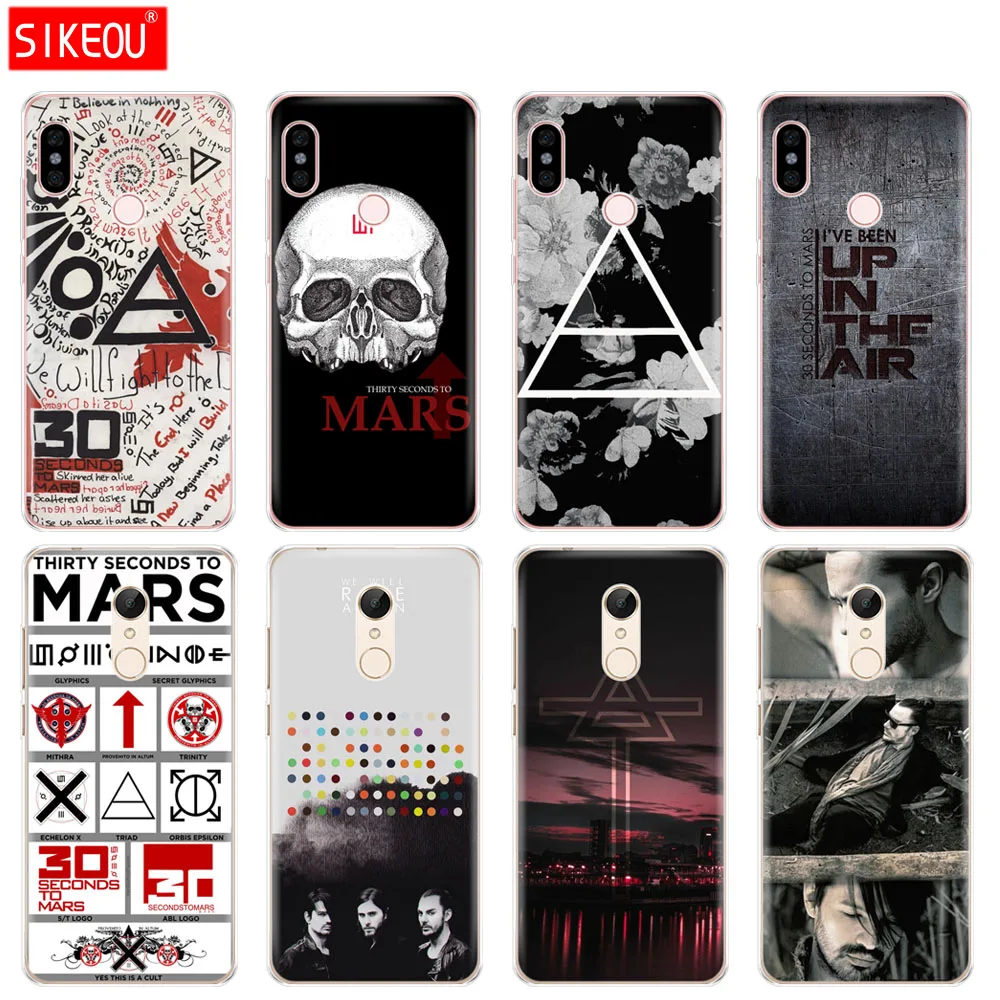 Silicone Cover phone Case for Xiaomi redmi 5 4 1 1s 2 3 3s pro PLUS note 4X 4A 5A 30 Second To Mars | Мобильные телефоны и
