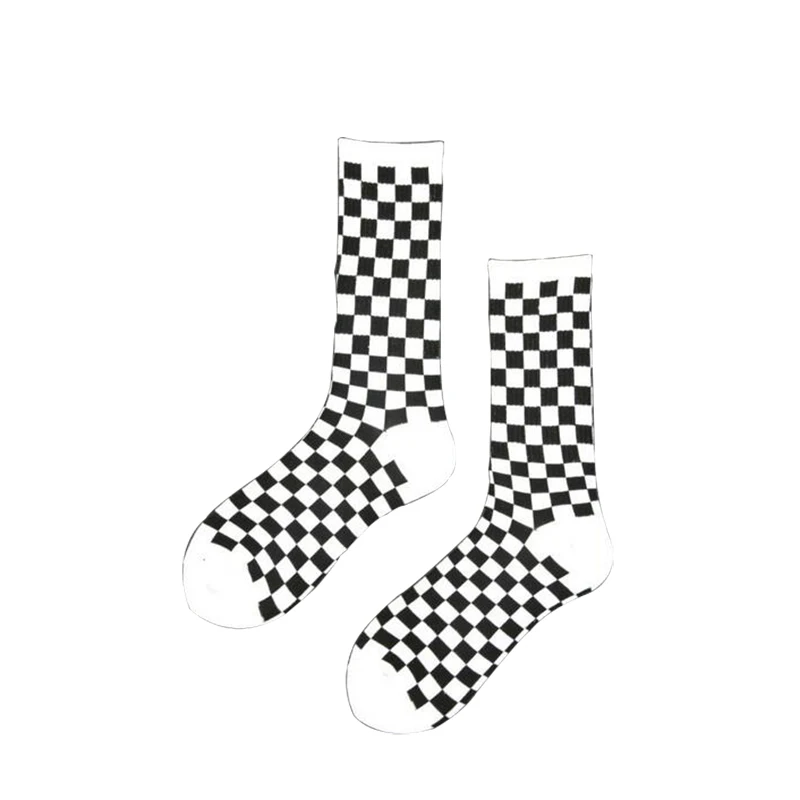 Morematch/1 пара осенне-зимних мужских носков Harajuku, клетчатые хлопковые носки, мужские трендовые носки для уличных танцев, скейтборда, 3 цвета на выбор