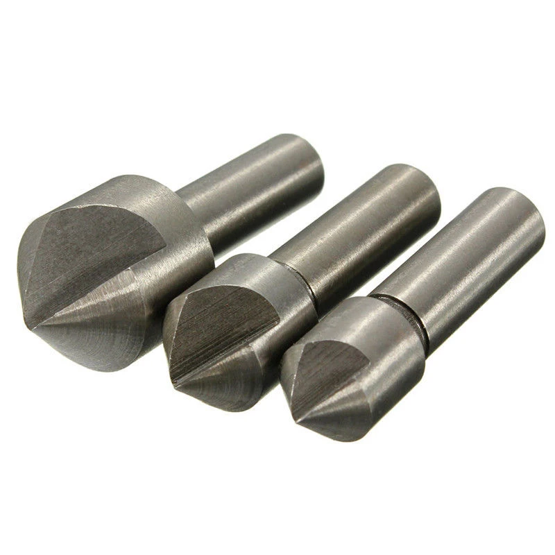 3pcs 90 degrees HSS Countersink Drill Bit Set for Steel Hard Metal 10+12+16mm