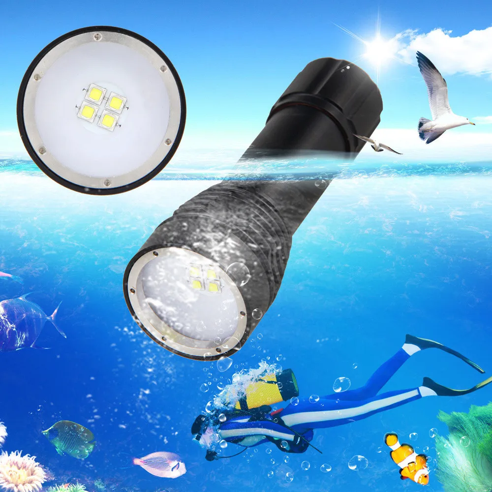 

Bicycle Accessories Bike Flashlight Headlamp 8000LM 4x XML L2 LED Underwater 100M Scuba Diving Flashlight Torch 26650 Lamp