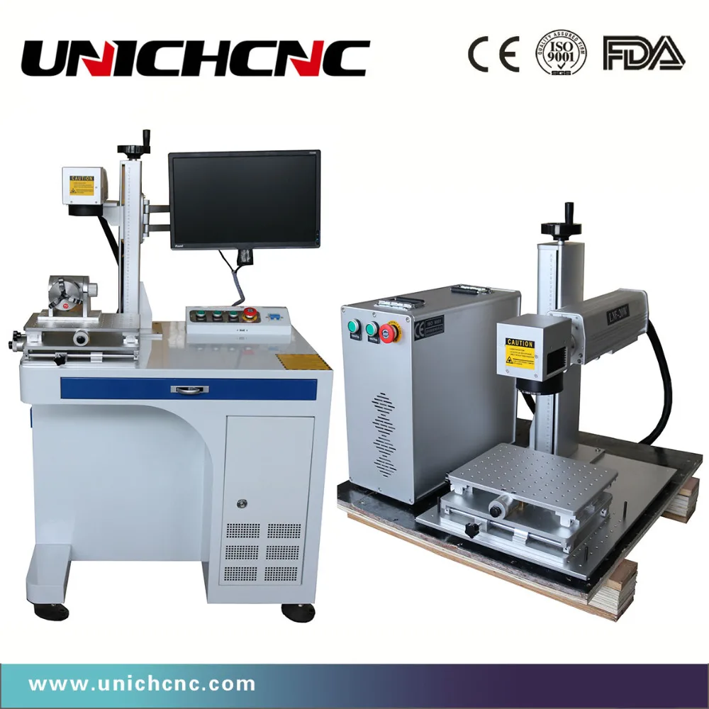EZCAD software Mini Fiber Laser Marking Machine , Portable Metal Laser