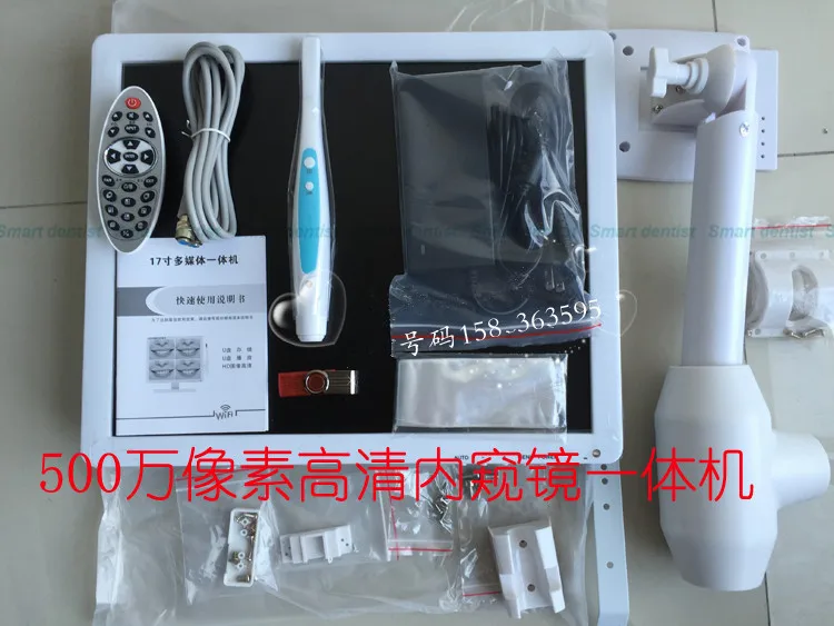 

2016 NEW Dental endoscope borescope 500mega pixels 17inch LCD monitor with usb intra oral camera all in one machine