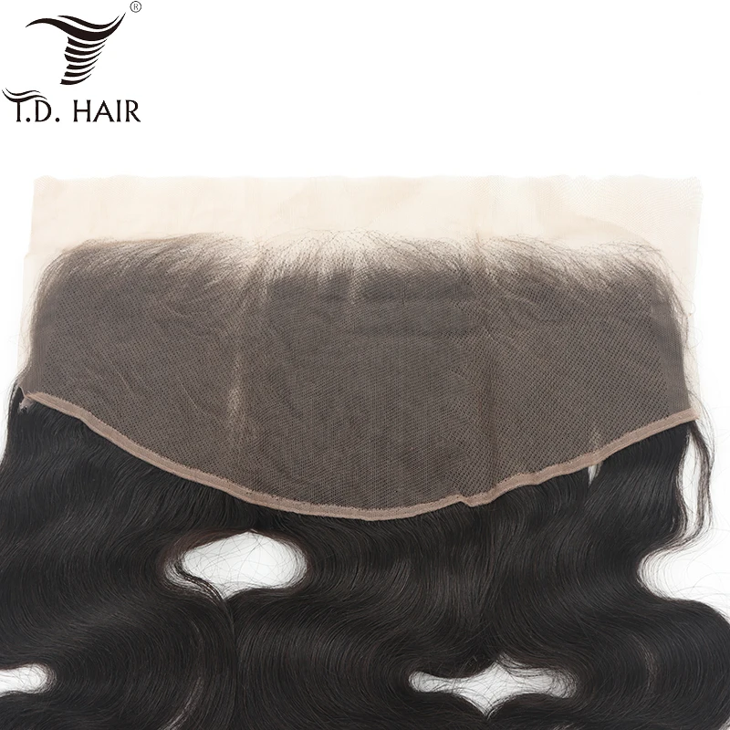 Tdhair 130% перуанская волна тела 13x6 кружево спереди закрытие уха до уха кружева фронтальное закрытие remy волосы часть