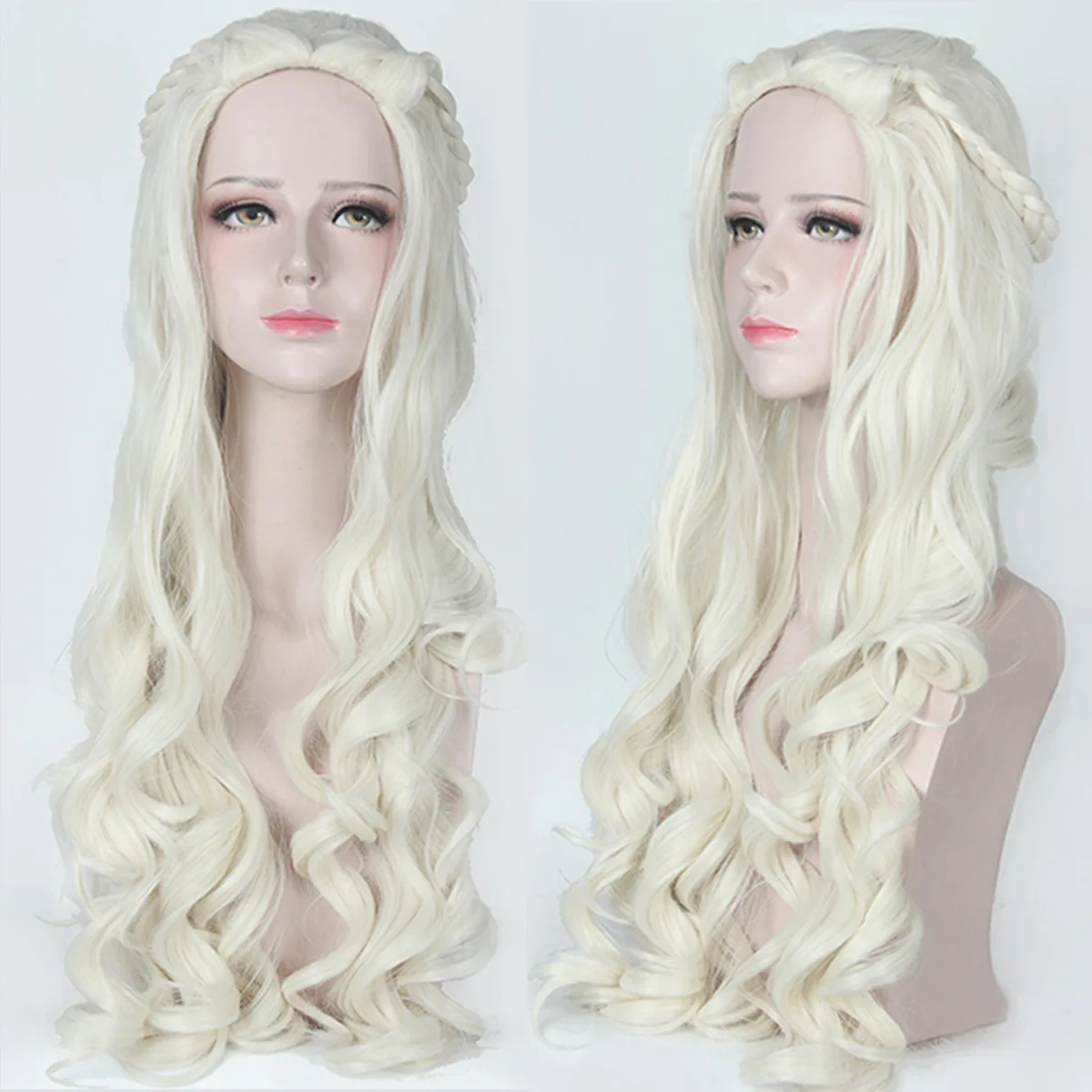 

Game of Thrones Daenerys Targaryen Cosplay Wig Synthetic Hair Long Wavy Dragon of Mother Wigs Women Halloween Party Costume
