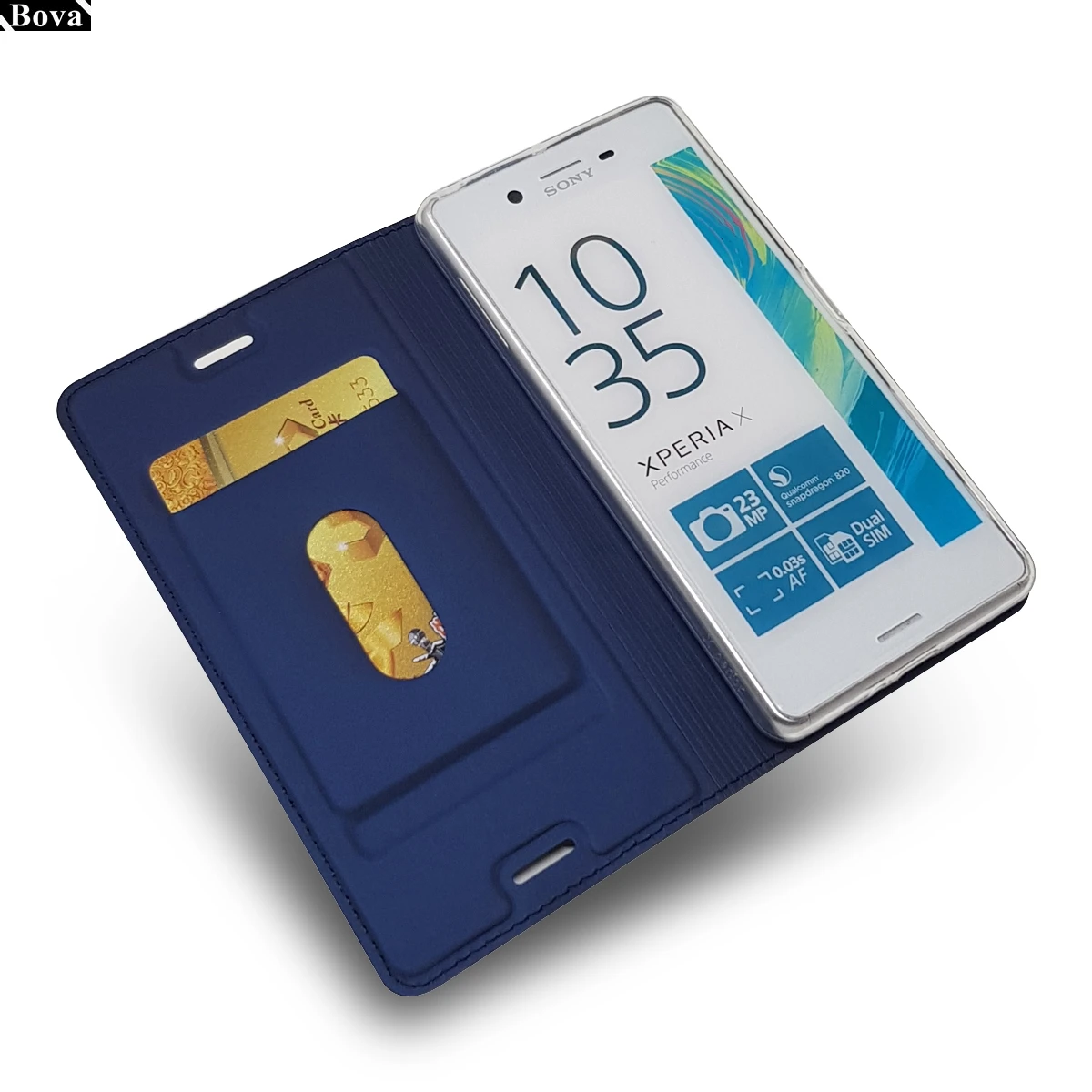 Ультратонкий матовый чехол для Sony Xperia X F8132 с магнитной адсорбцией держатель карт