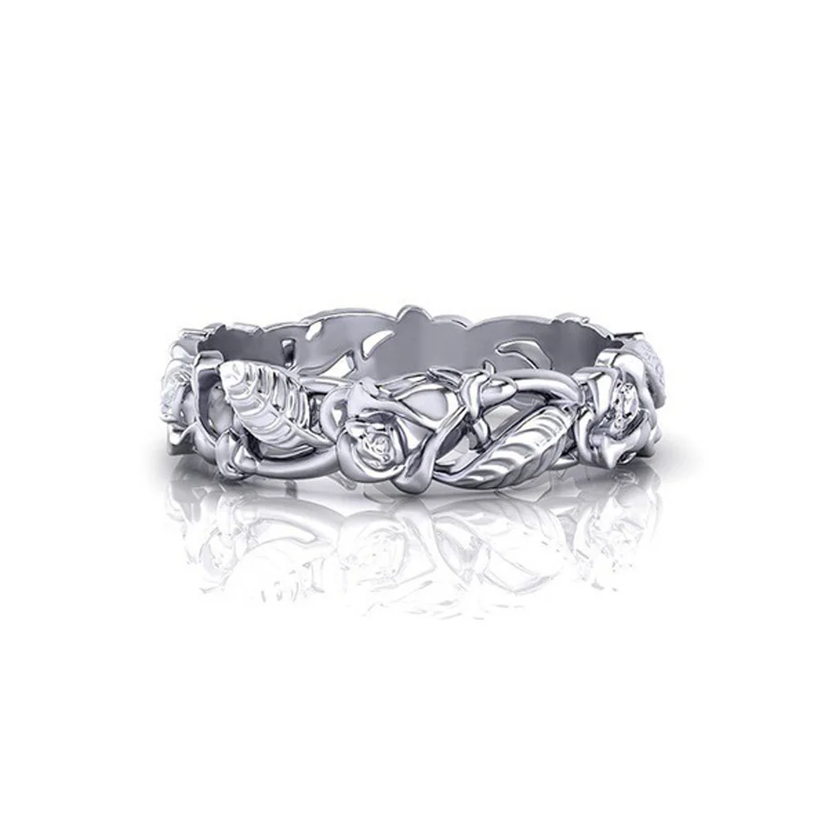 Dainashi, 925 серебряные кольца, изящный элегантный 3D ажурный цветок, дизайн, поэтическое кольцо на палец для женщин, несколько размеров, модное ювелирное изделие, Новинка