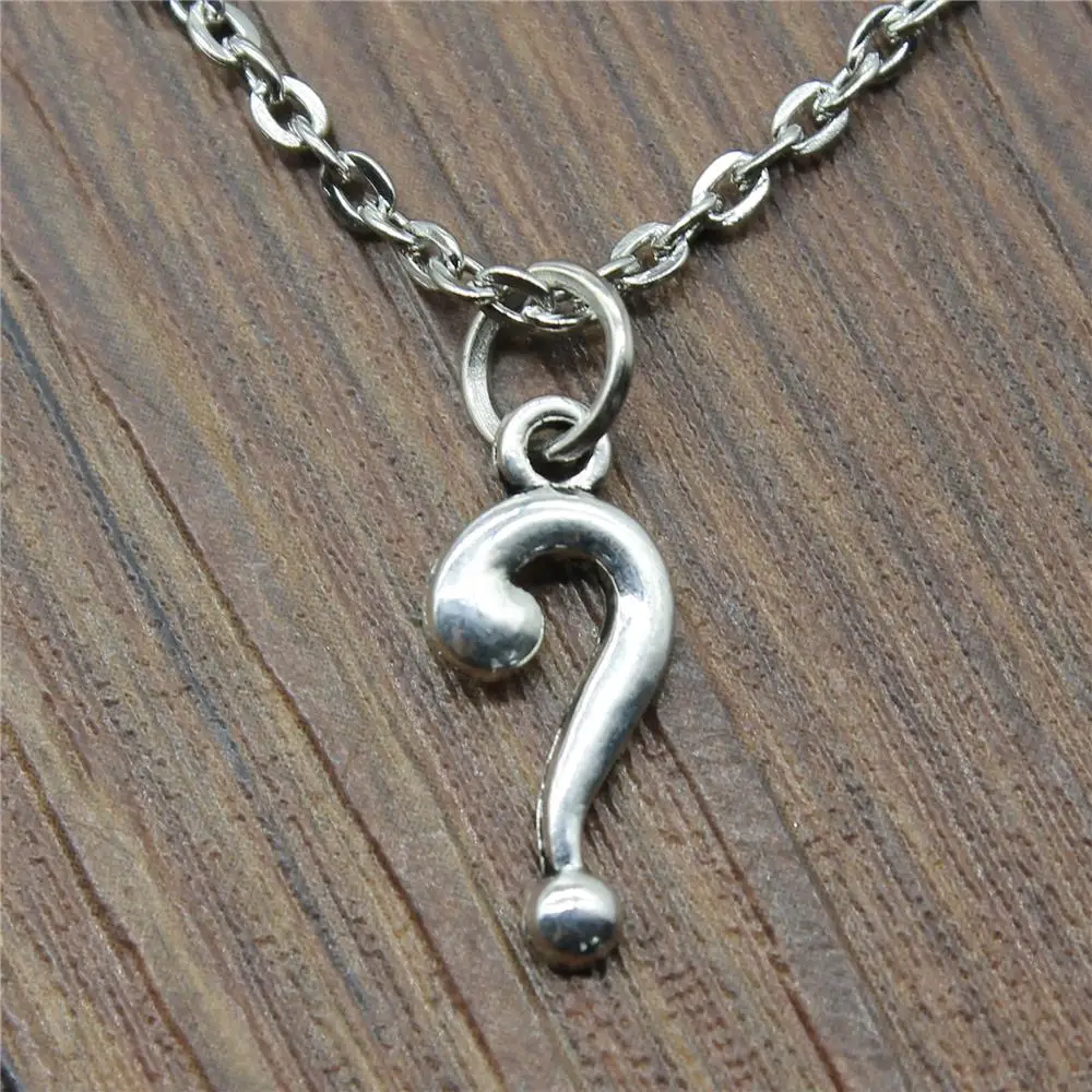 

WYSIWYG 18x8mm Question Mark Necklace Jewelry Gift For Women, Vintage Question Mark Pendant Necklace Dropship Suppliers