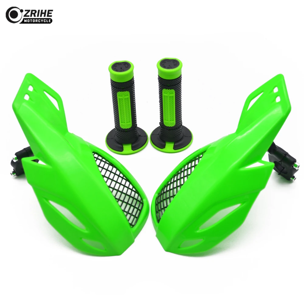 logo for kawasaki 22mm Motorcycle Hand Guards grip Handguards fit handbar grip Rubber Pro Retro for KX125 KX250 KX250F KX450F