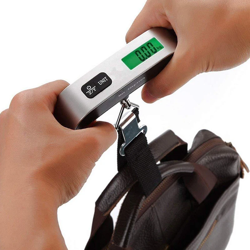 110lb/50 кг Чемодан весы, электронные цифровые Портативный чемодан дорожные весы весит багажная сумка Висячие весы Баланс Вес ЖК-дисплей